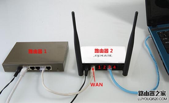 一个宽带怎么连接两个无线路由器